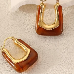 18k Gold-plated U-shaped Earring